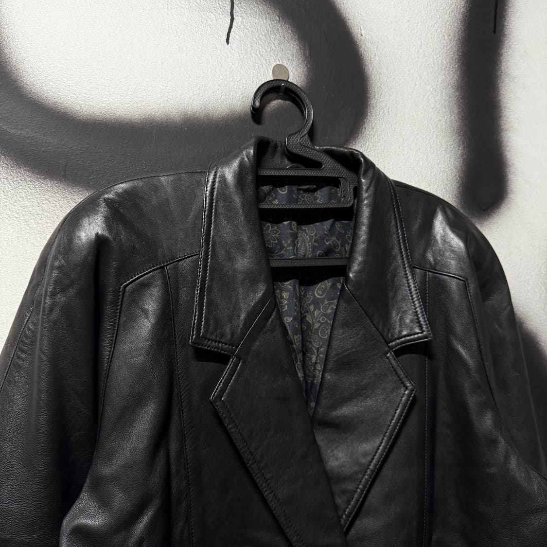 VTG 빈티지 리얼 쉽스킨 100% 양가죽 더블 롱 코트 상품이미지3