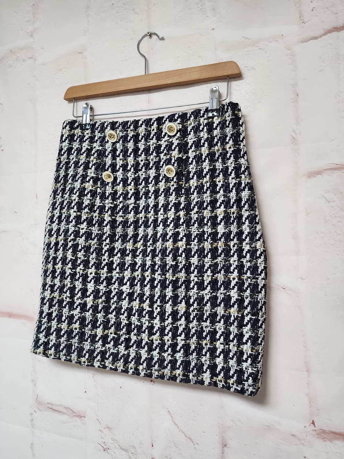 산드로 하운드투스 패턴 트위드 스커트 상품이미지2