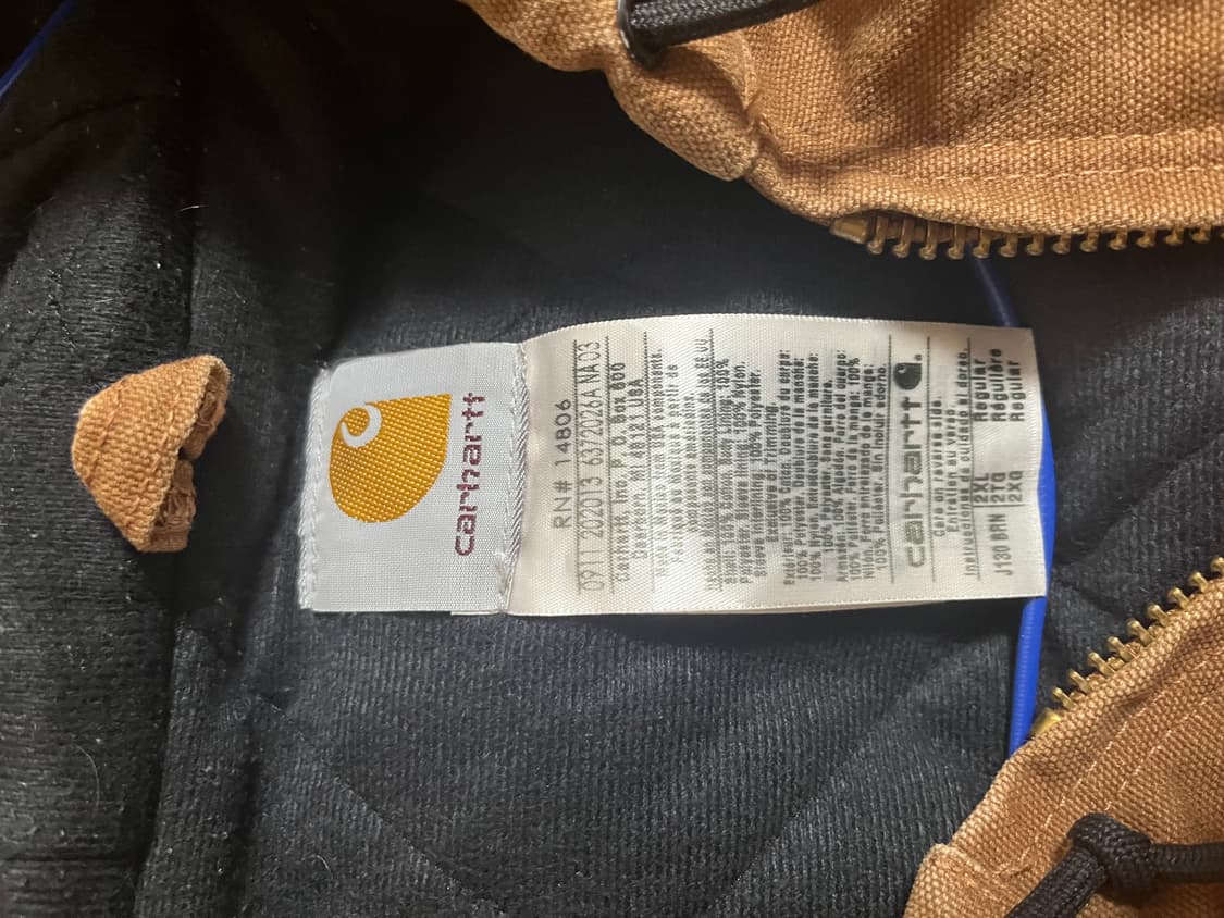 칼하트 J130 덕 액티브 자켓 (2XL, 브라운) 상품이미지3
