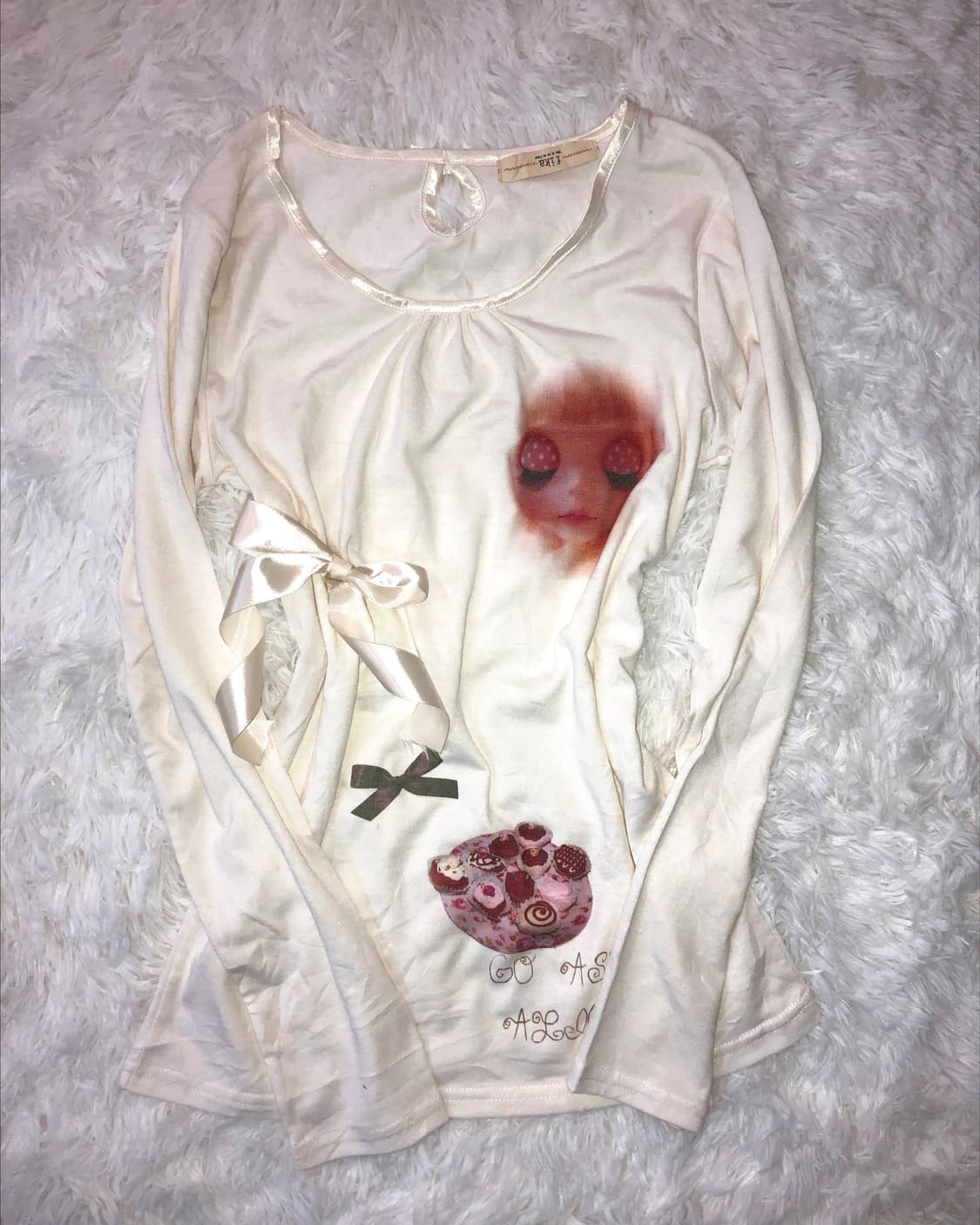 Ivory ribbon top 상품이미지1