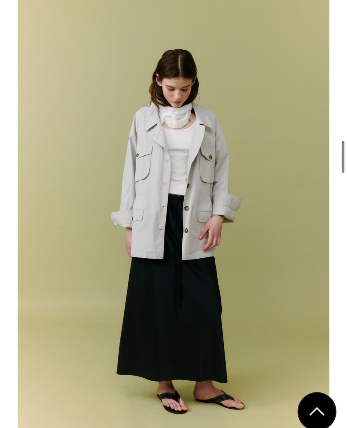 더릴 새틴 스커트 네이비(새상품) Satin skirt_Navy 상품이미지3