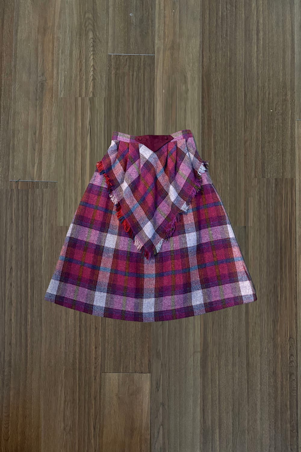 Layered Checkered Skirt 상품이미지4