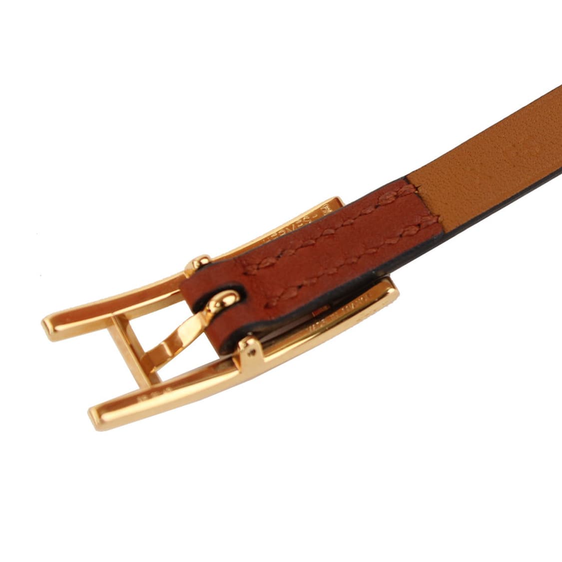 에르메스 레드브라운 H 금장 하피 4ROW 스트랩 팔찌 S(X) 상품이미지6