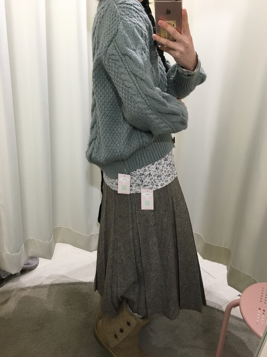 Mocha Wool Skirt 상품이미지7