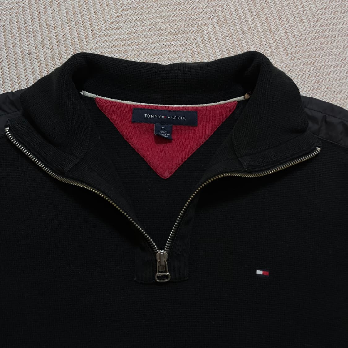 [정품] 타미 블랙 니트 반집업 [ M ] 상품이미지3