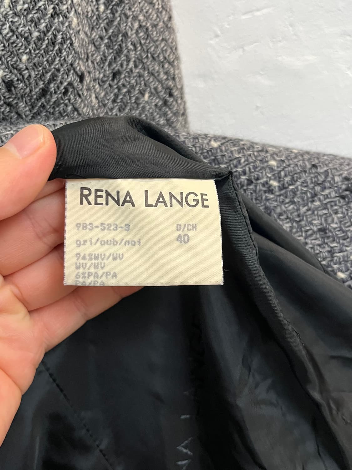 Rena Lange 레나랑게 그레이 트위드자켓 IT 44 상품이미지5