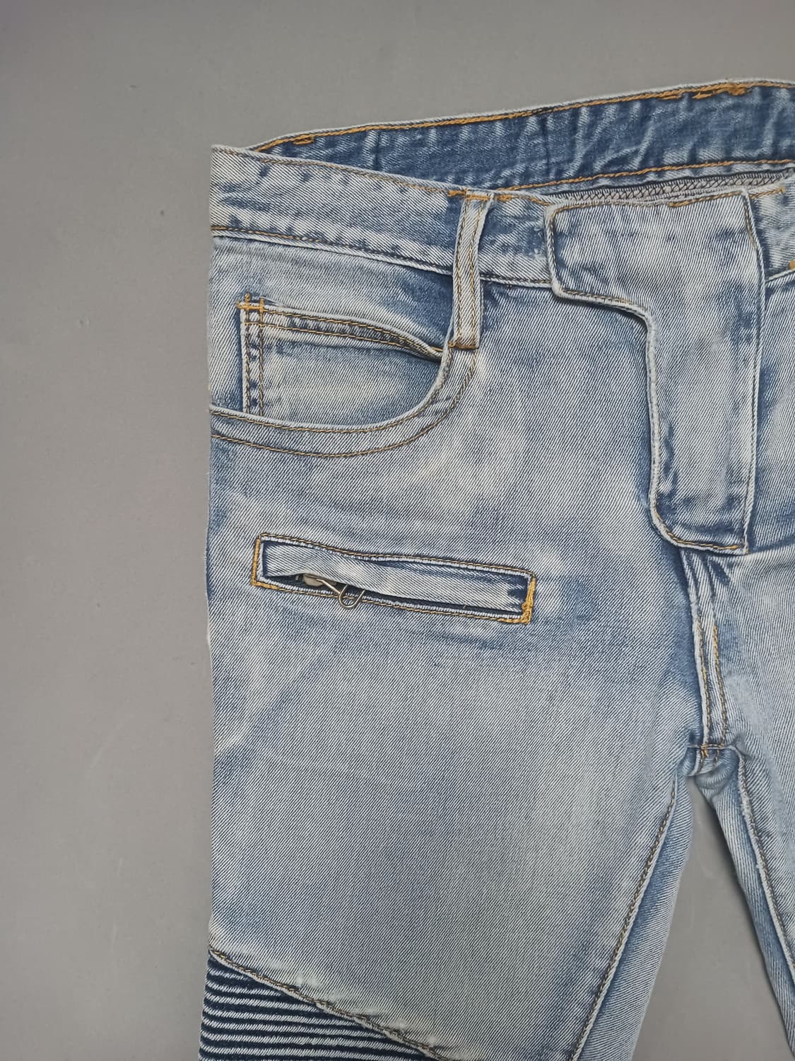 [31] 발망 워싱 무릅디스 바이커진 청바지 상품이미지2