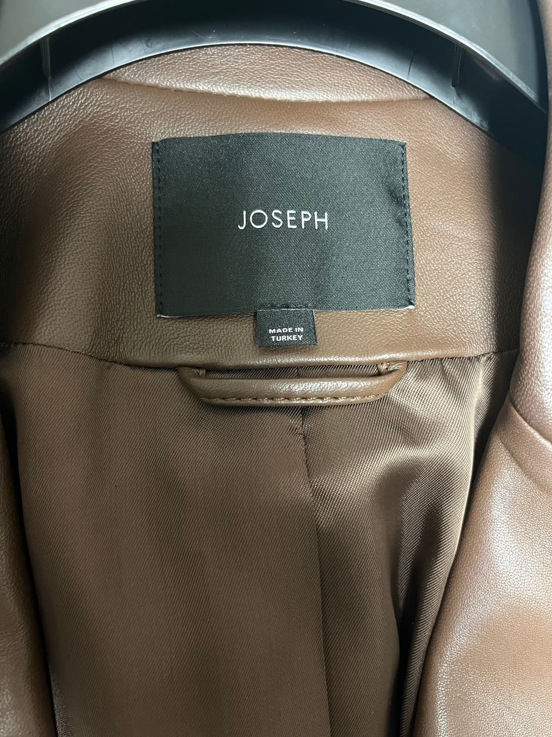 JOSEPH 조셉 천연 양가죽 롱 코트 브라운 상품이미지4