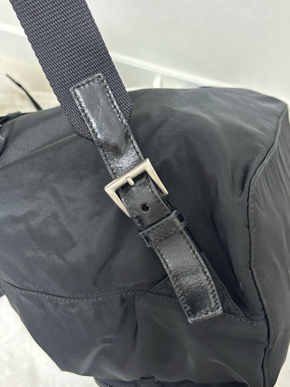 프라다 블랙 포코노 백팩 스몰 상품이미지9