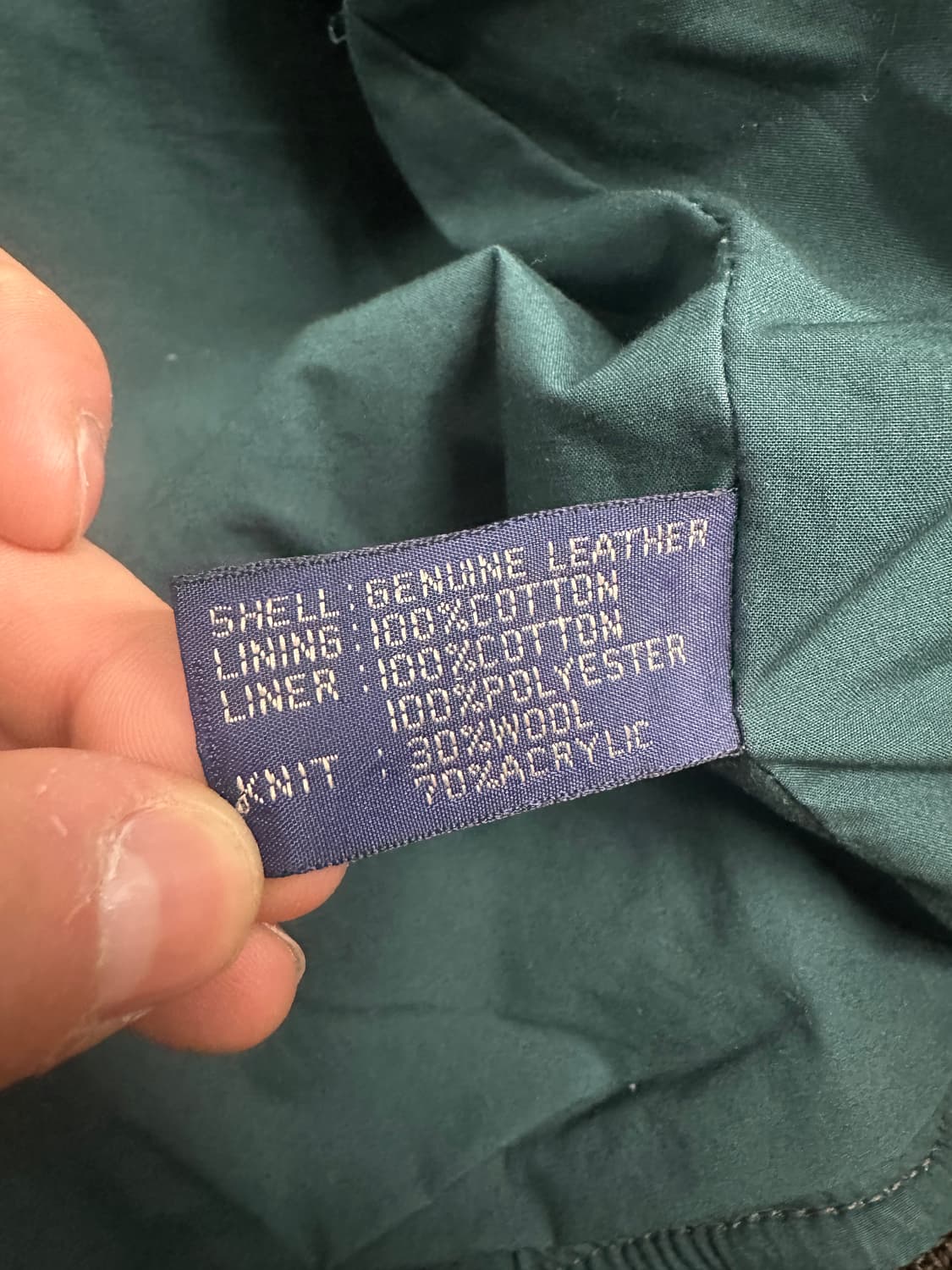 90s Nautica 브라운 레더 봄버 자켓 44 상품이미지10