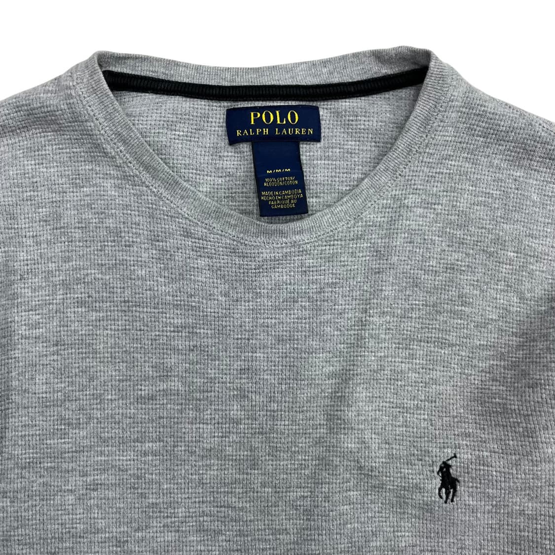 폴로 랄프로렌 블랙포니 그레이 와플 롱슬리브 M 상품이미지4