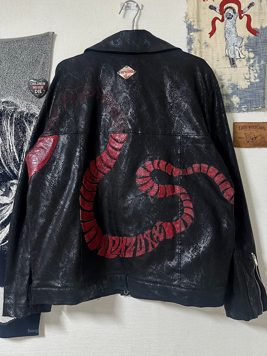 (MPH) crimson python patchwork jacket 상품이미지3