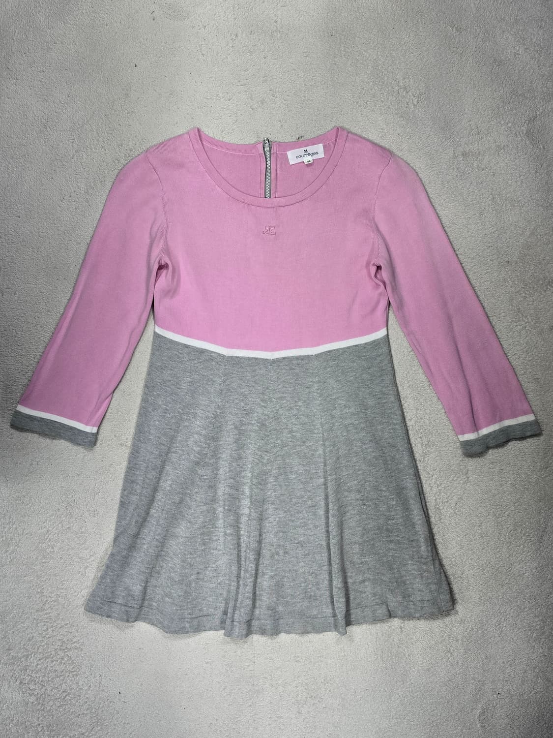 Courreges 꾸레쥬 투톤 배색 원피스 38사이즈 상품이미지2