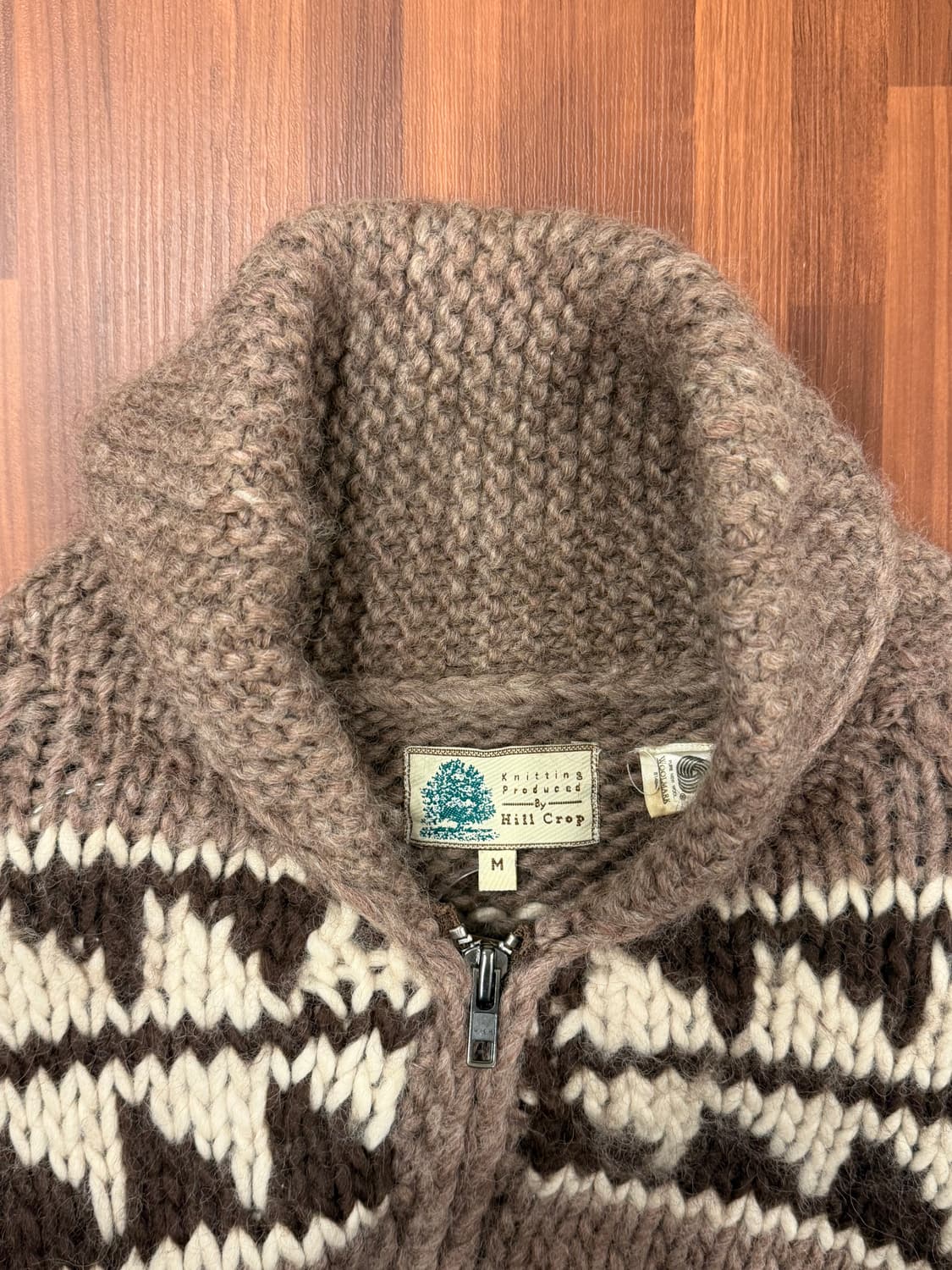 Vtg 빈티지 헤비울 코위찬 니트 집업 상품이미지9