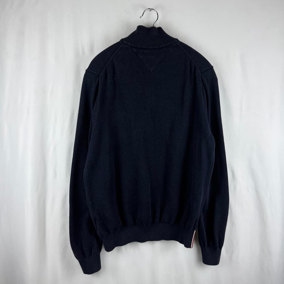 S) 타미힐피거 하프집 니트 네이비 상품이미지6