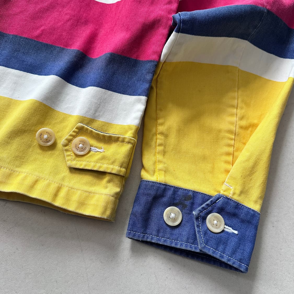 폴로 랄프로렌 멀티 스트라이프 캔버스 코튼 해링턴 블루종 자켓 L 상품이미지10