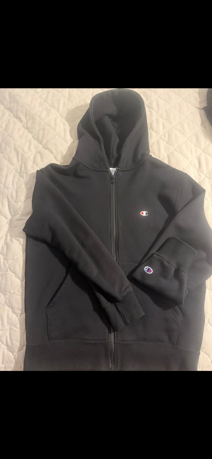 챔피온 블랙 후드집업 상품이미지1