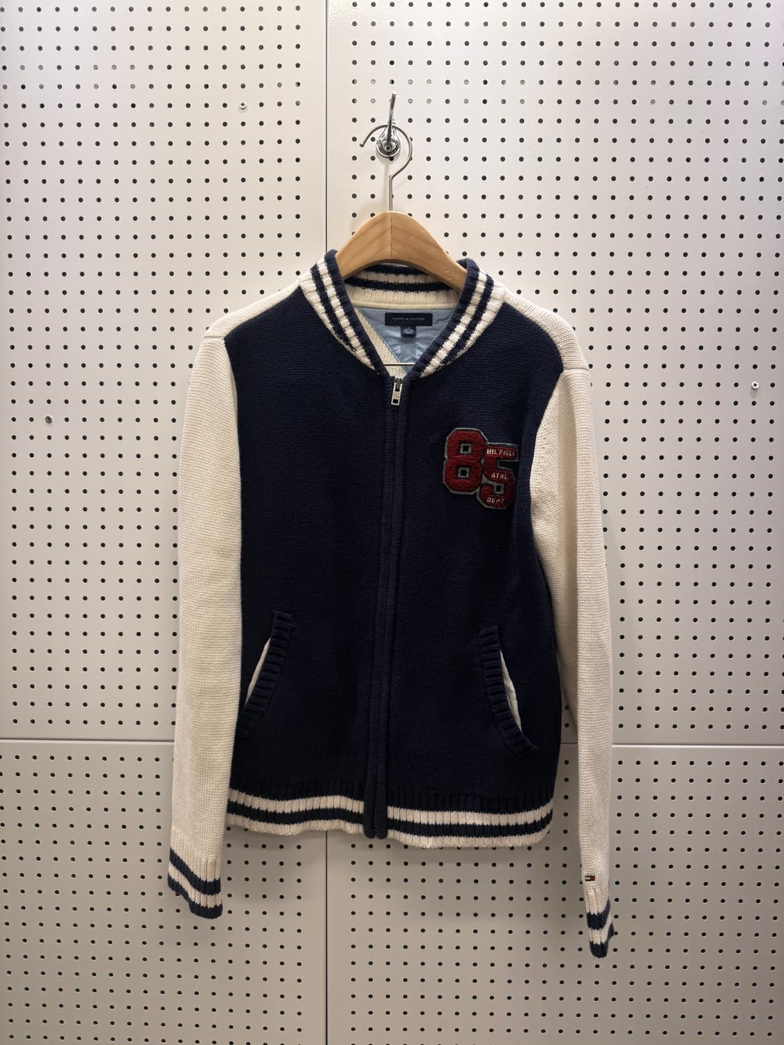 타미 힐피거 와펜 바시티 니트 집업 자켓 U480 상품이미지2
