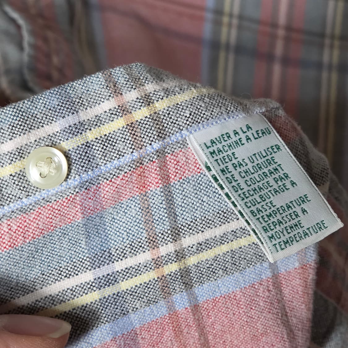 폴로 핑크 스카이블루 타탄체크 셔츠 상품이미지9