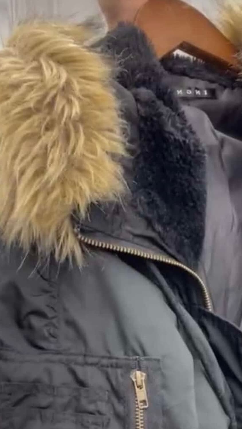 블랙 퍼 패딩  상품이미지1