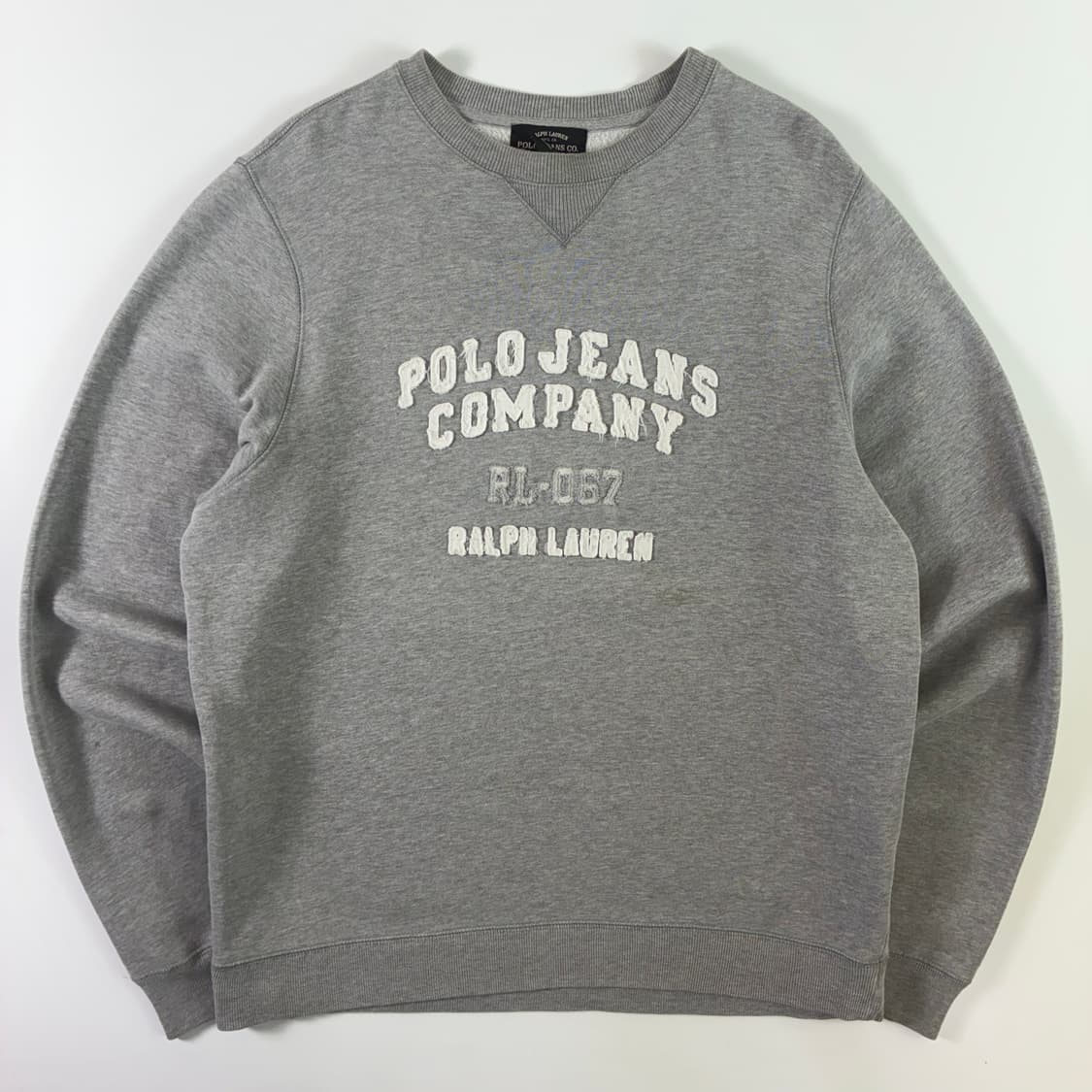 Polo jeans 폴로 진스 라인 그런지 스펠 자수 맨투맨 상품이미지1