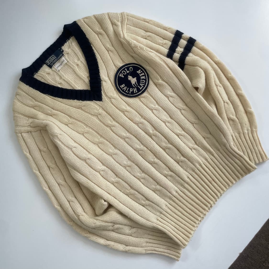 Polo  폴로 랄프로렌 쿠키패치 꽈배기 울 니트 상품이미지2