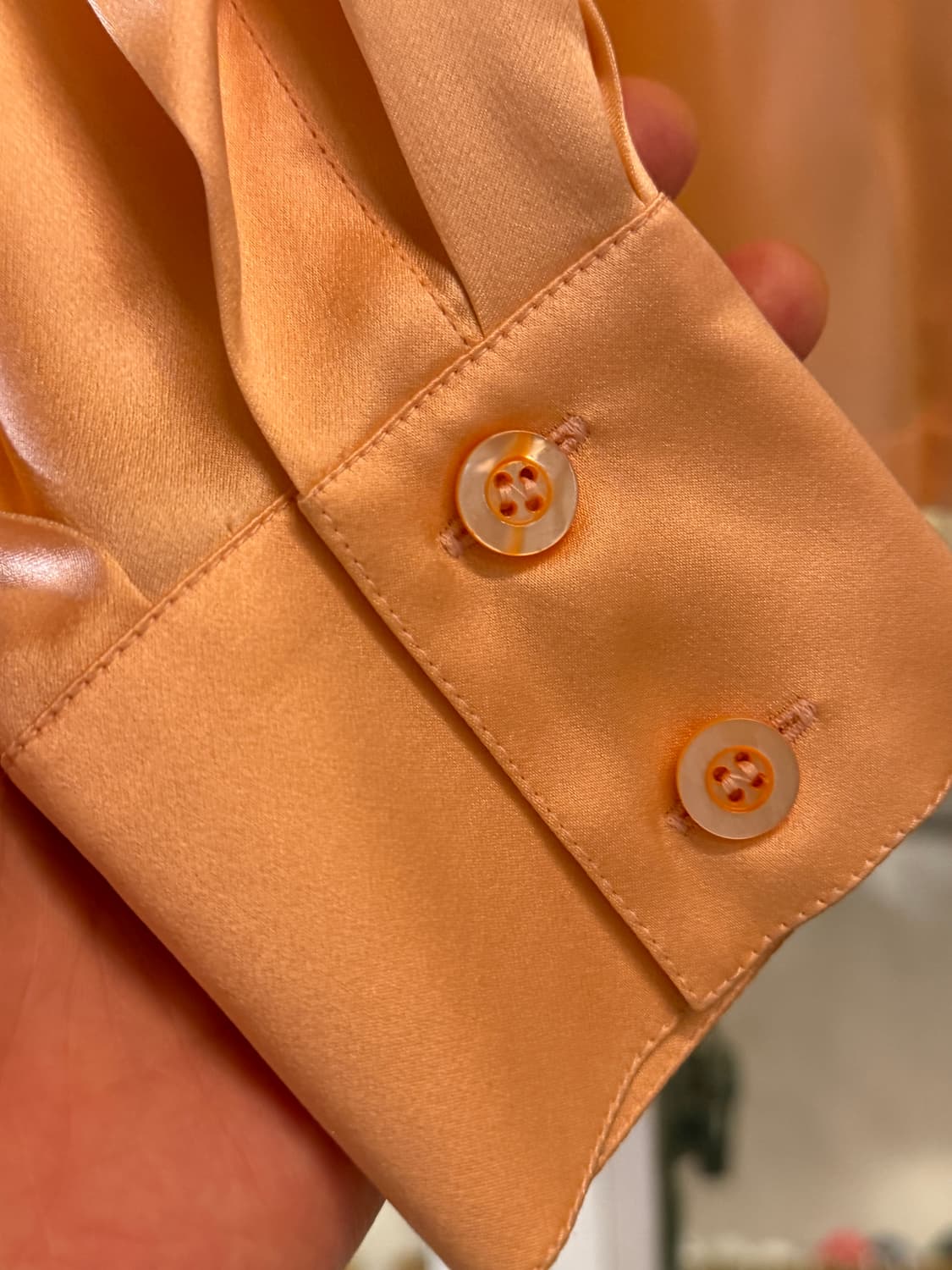 ESCADA 에스카다 90s 오렌지 실크 드레스 셔츠 40 상품이미지5