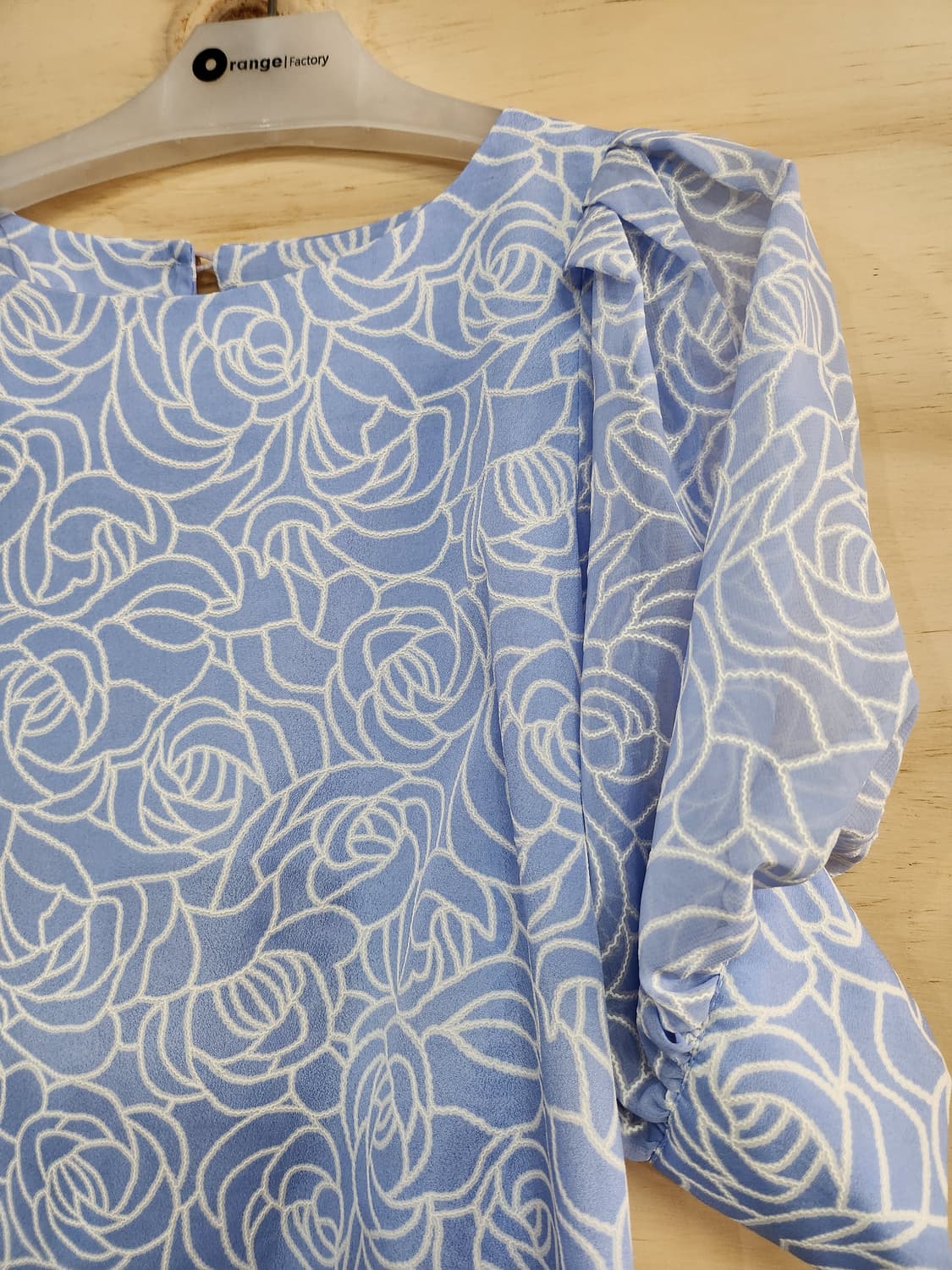 586) 장미 패턴 블라우스 상품이미지4