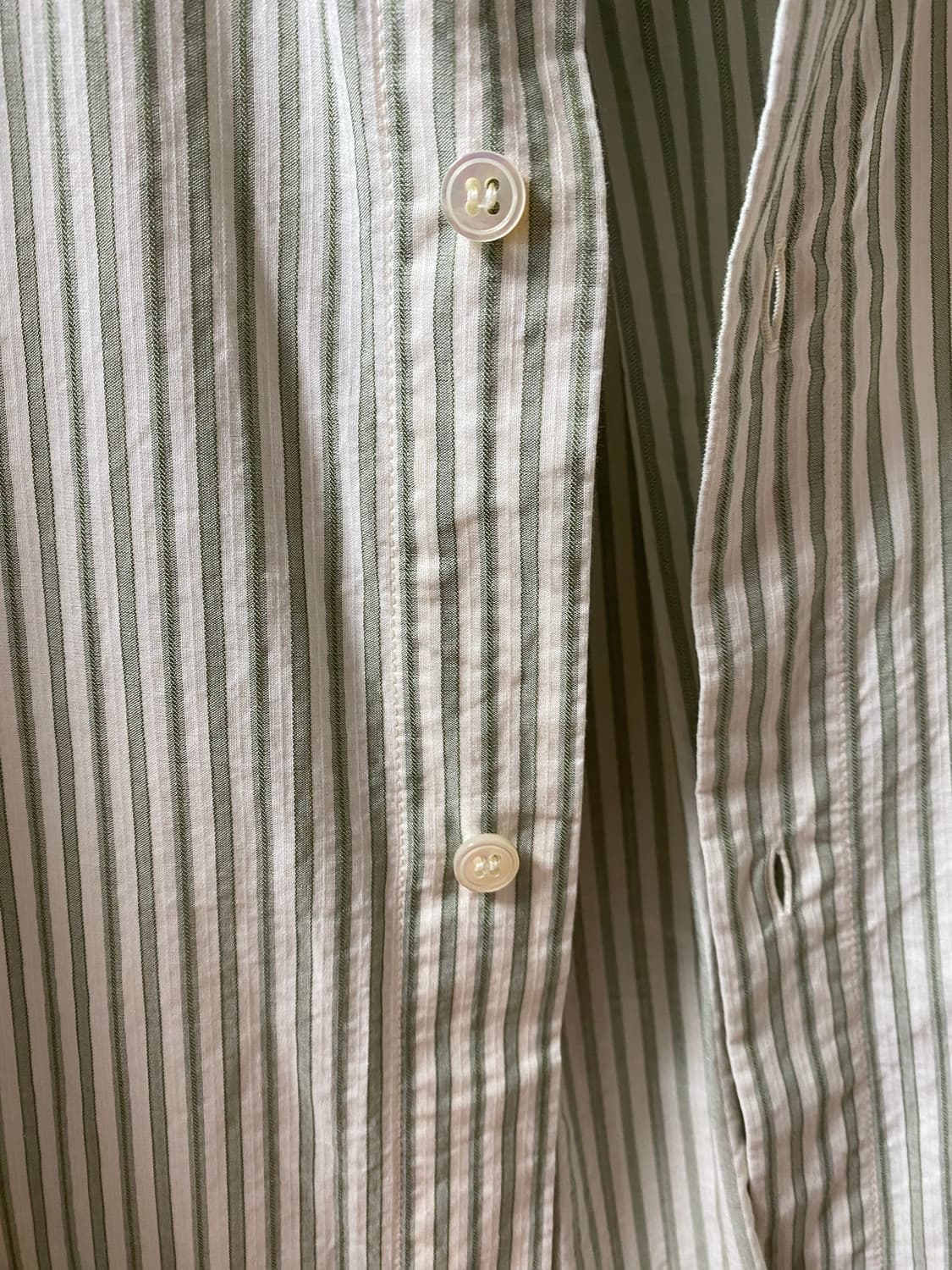 Christaseya green striped shirt 상품이미지3
