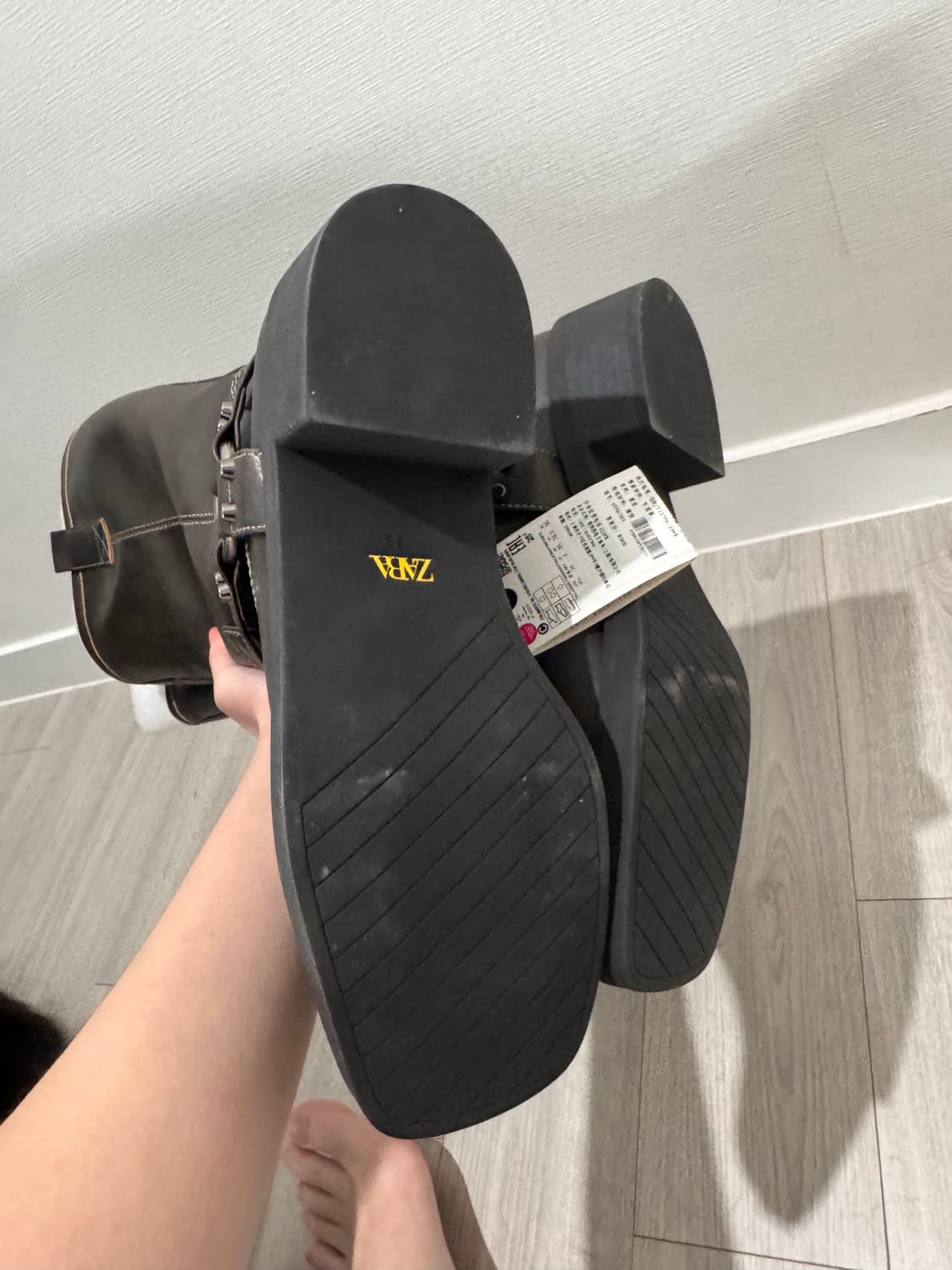 자라 스티치 바이커 롱부츠 245-250 새상품  상품이미지3