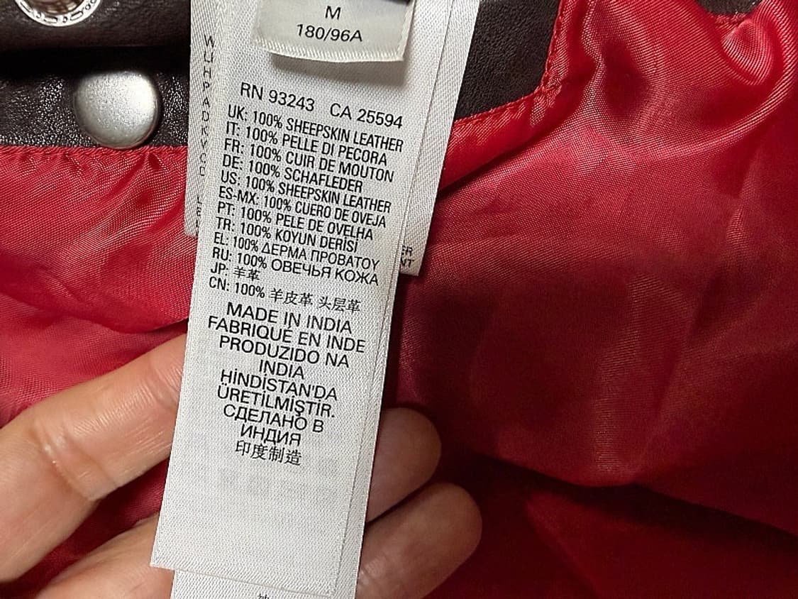 디젤 가죽 자켓 남성용 100사이즈 상품이미지9