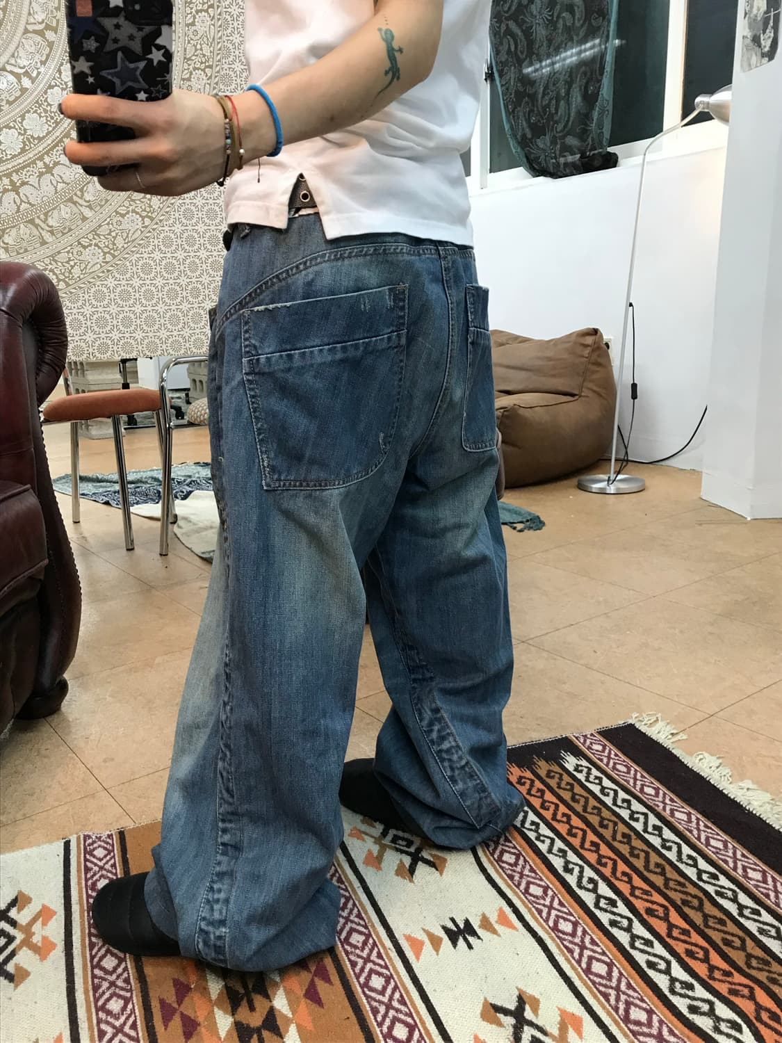 Take two 커브드 데님팬츠  상품이미지3