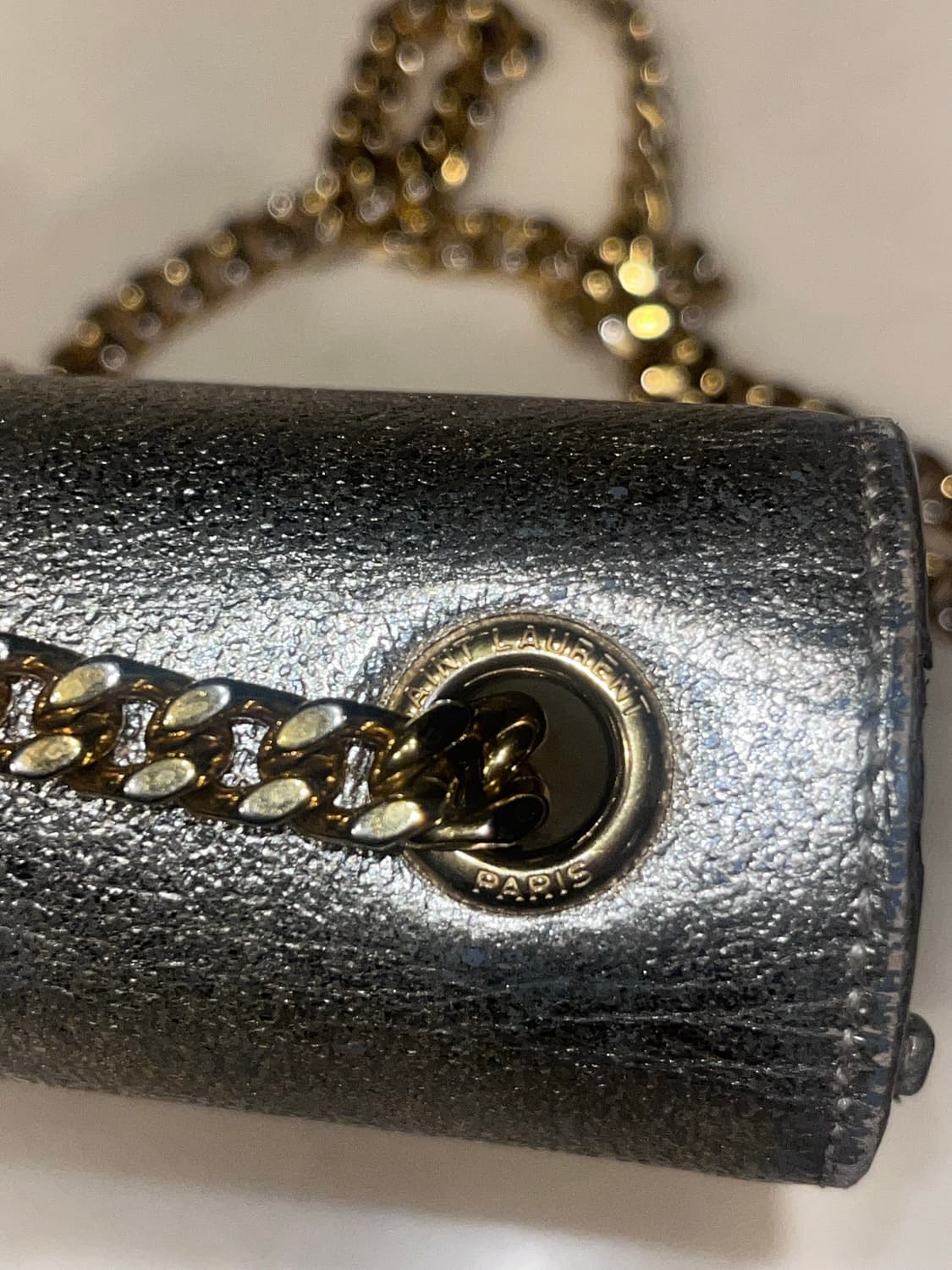 (정품) 생로랑 케이트백 실버 급처 상품이미지3