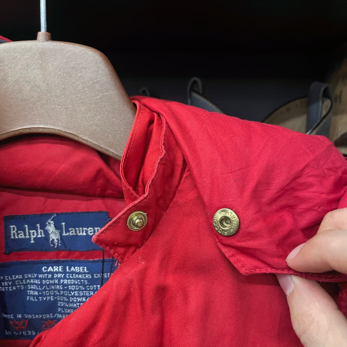 90s 폴로 랄프로렌 더블 브레스트 밀리터리 후드 파카 자켓 N64 상품이미지7