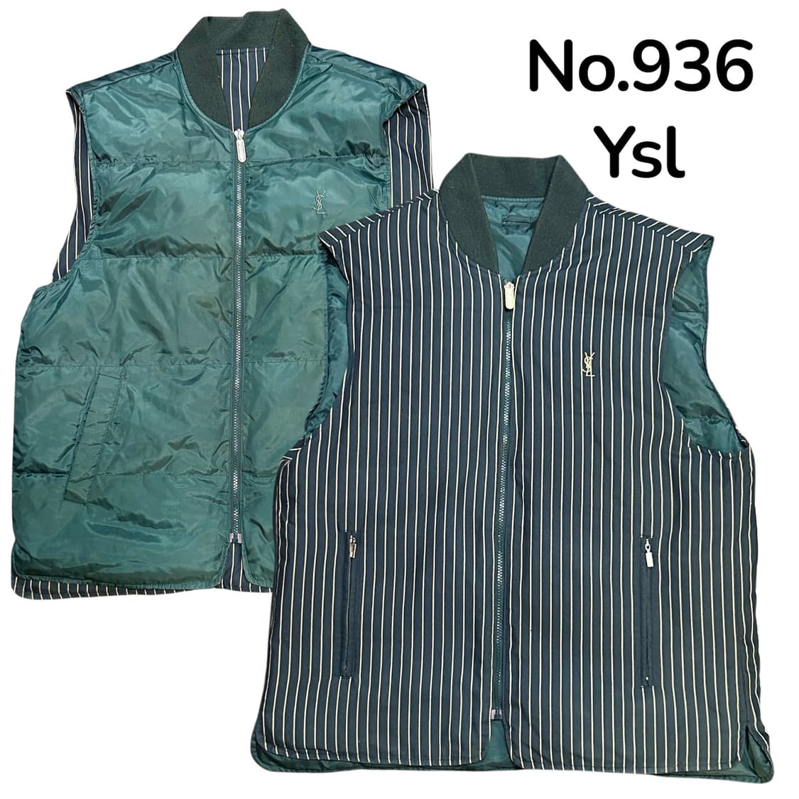 YSL 입생로랑 아카이브 양면 리버시블 패딩 조끼 100 상품이미지1