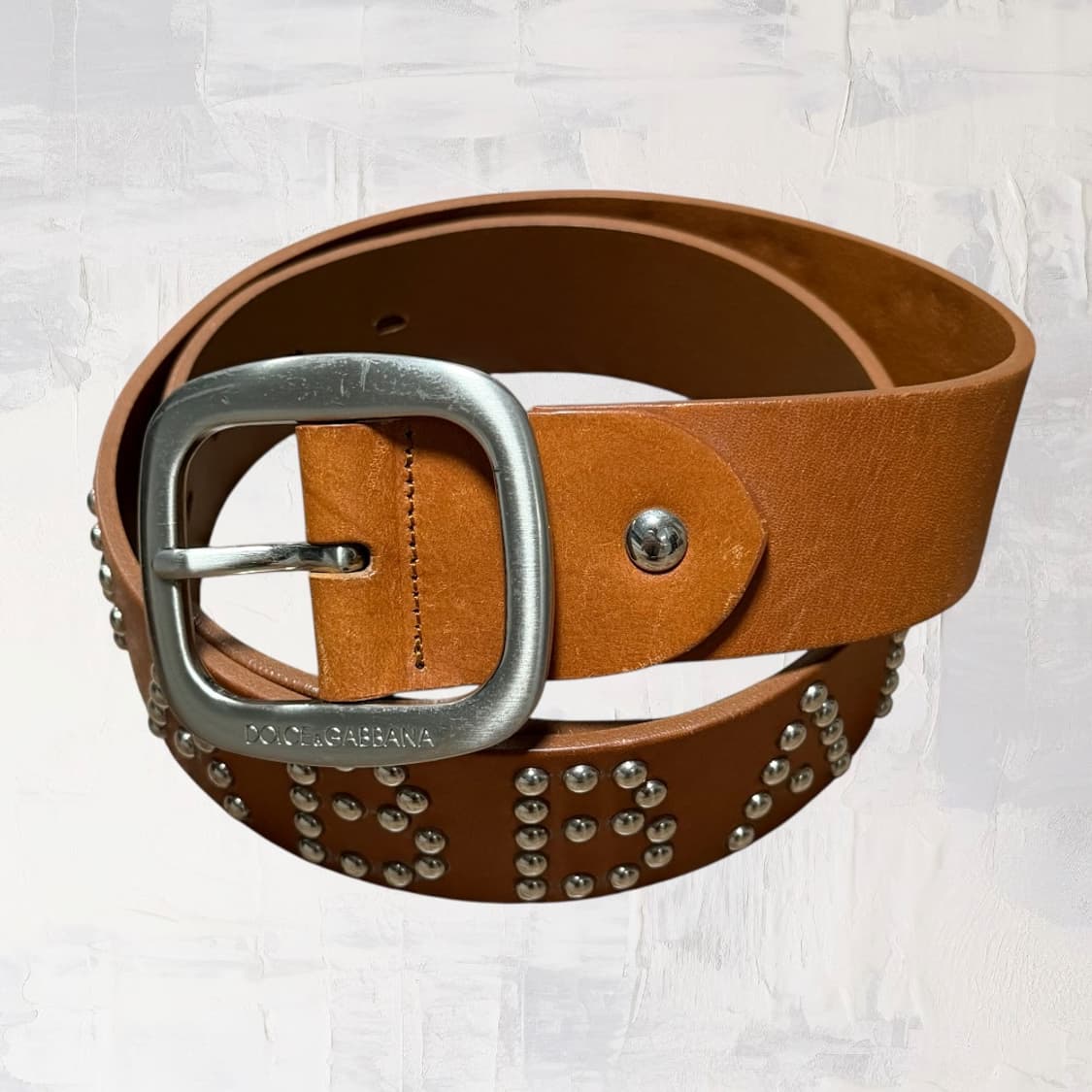 돌체앤가바나 스터드 벨트 브라운 상품이미지1
