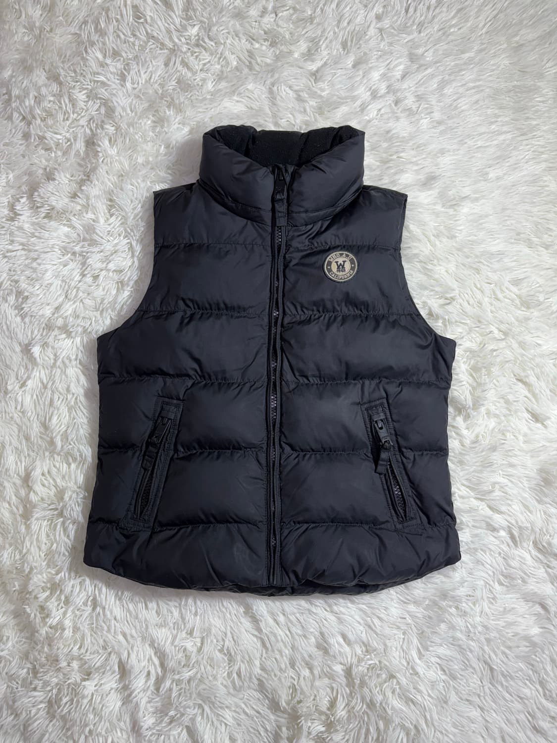 후아유 블랙 패딩조끼  상품이미지2