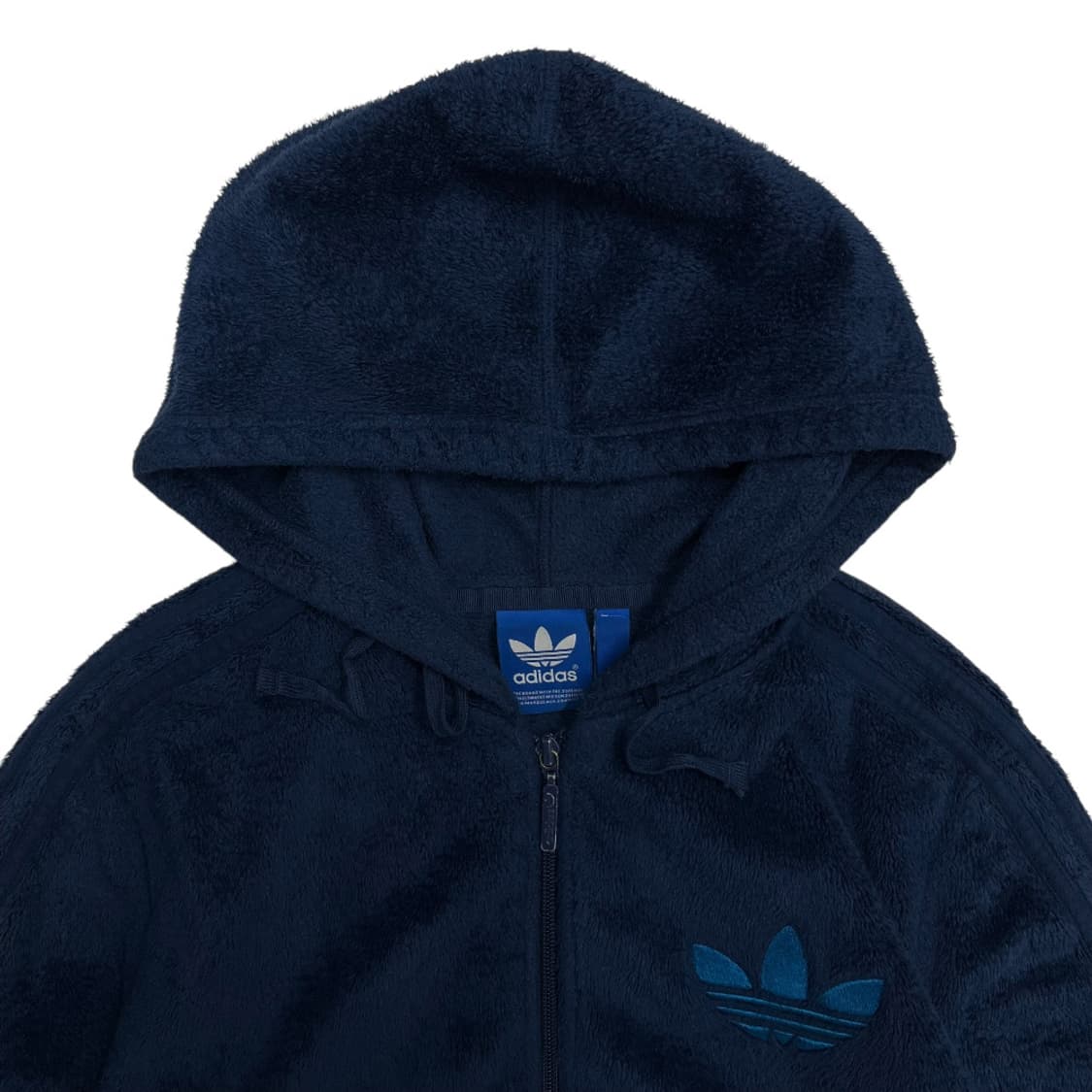 아디다스 블루 파이어버드 네이비 후리스 후드집업 110 상품이미지6