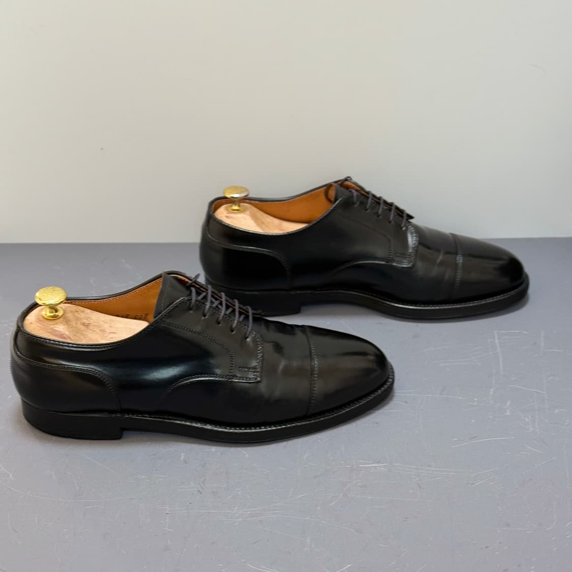 [8.5D] 알든 2161 블랙 코도반 스트레이트 팁 더비  상품이미지6