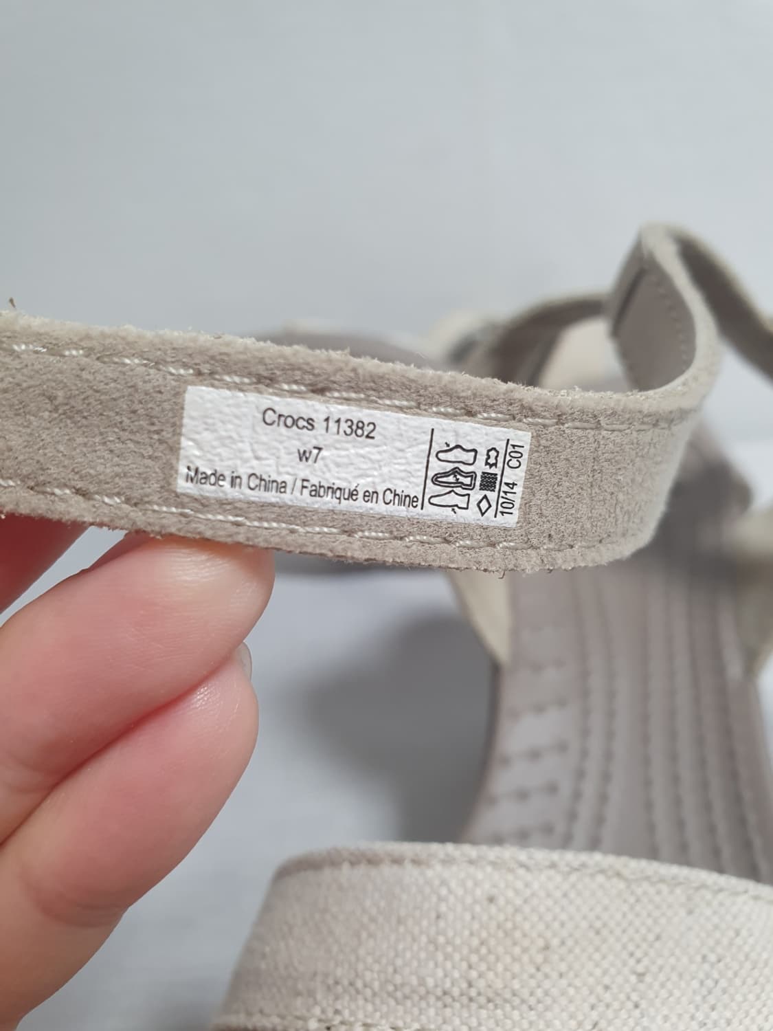 240mm 크록스 레이 웨지 샌들 베이지 W7 상품이미지9