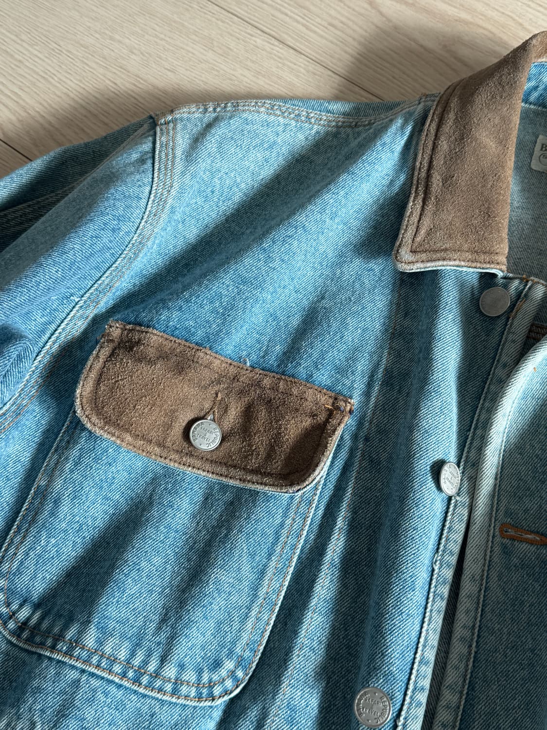 빈티지 바나나 리퍼블릭 스웨이드카라 데님자켓 상품이미지3