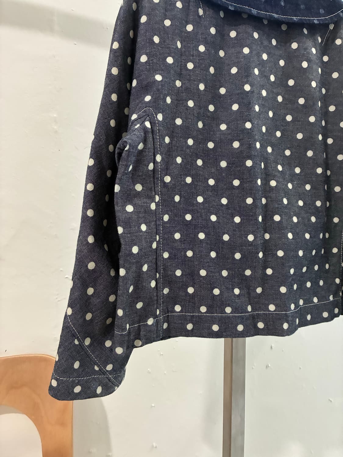 꼼데가르송 트리콧 도트 데님 자켓 상품이미지6