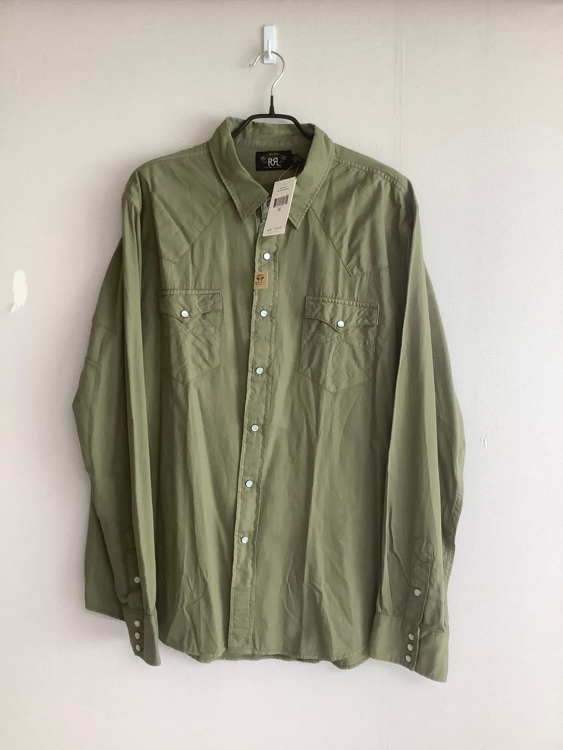 2XL RRL 더블알엘 슬림핏 트윌 웨스턴 셔츠 카키 올리브 상품이미지1