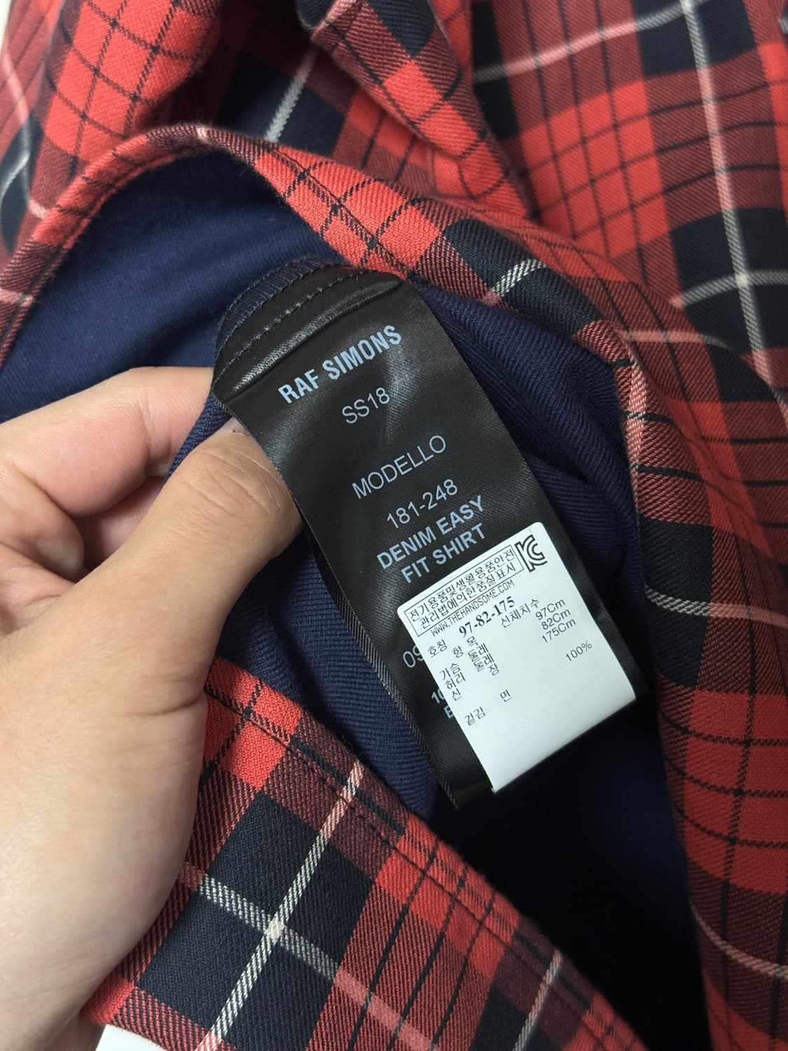 라프시몬스 18ss 이지핏 패치 데님셔츠 S 상품이미지10