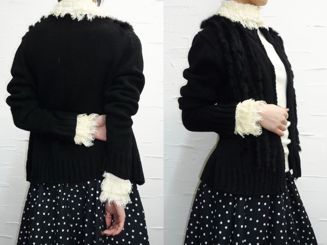 black chic fur cardigan 상품이미지1