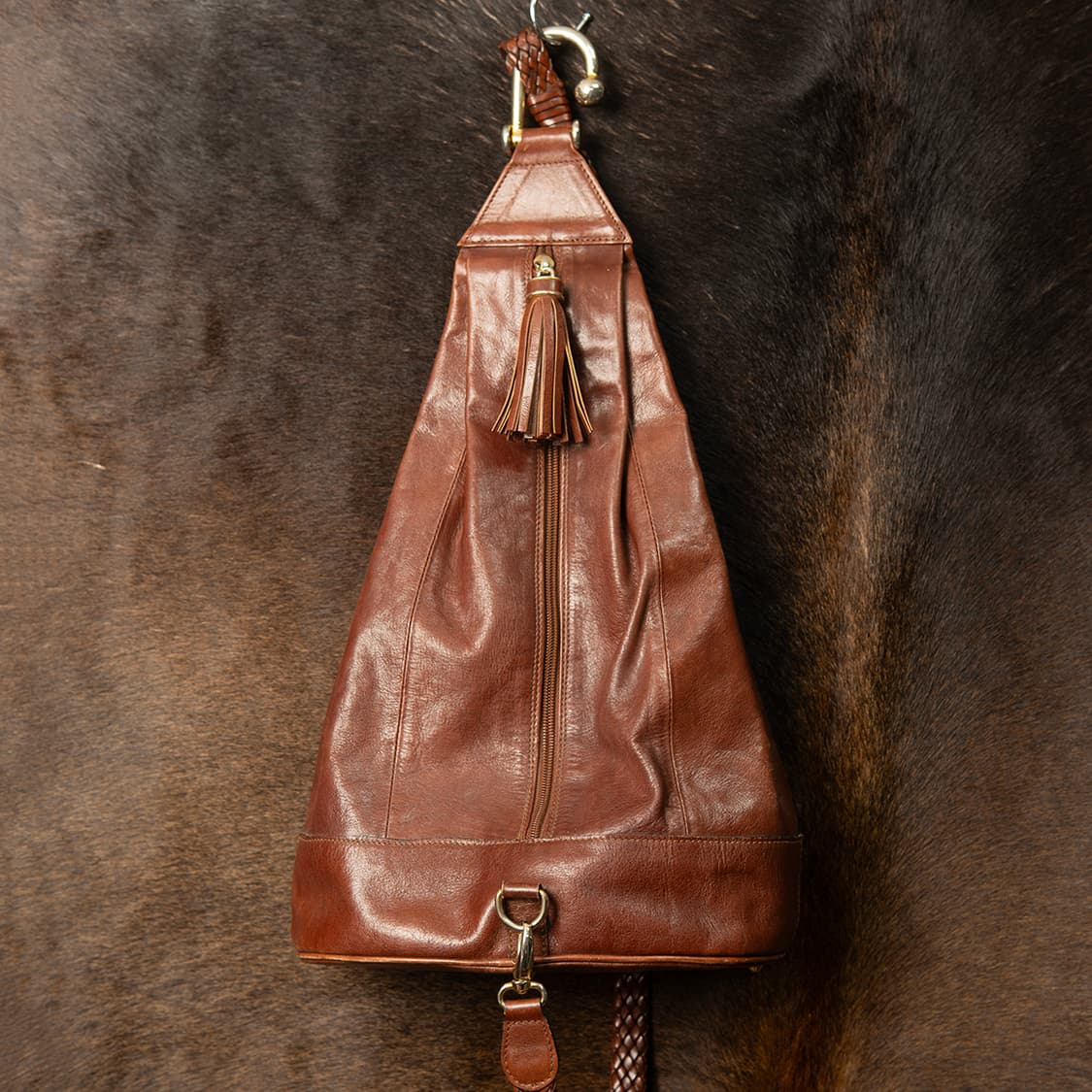 90s JACOBSON'S 이태리 메이드 리얼 레더 슬링 백  상품이미지3