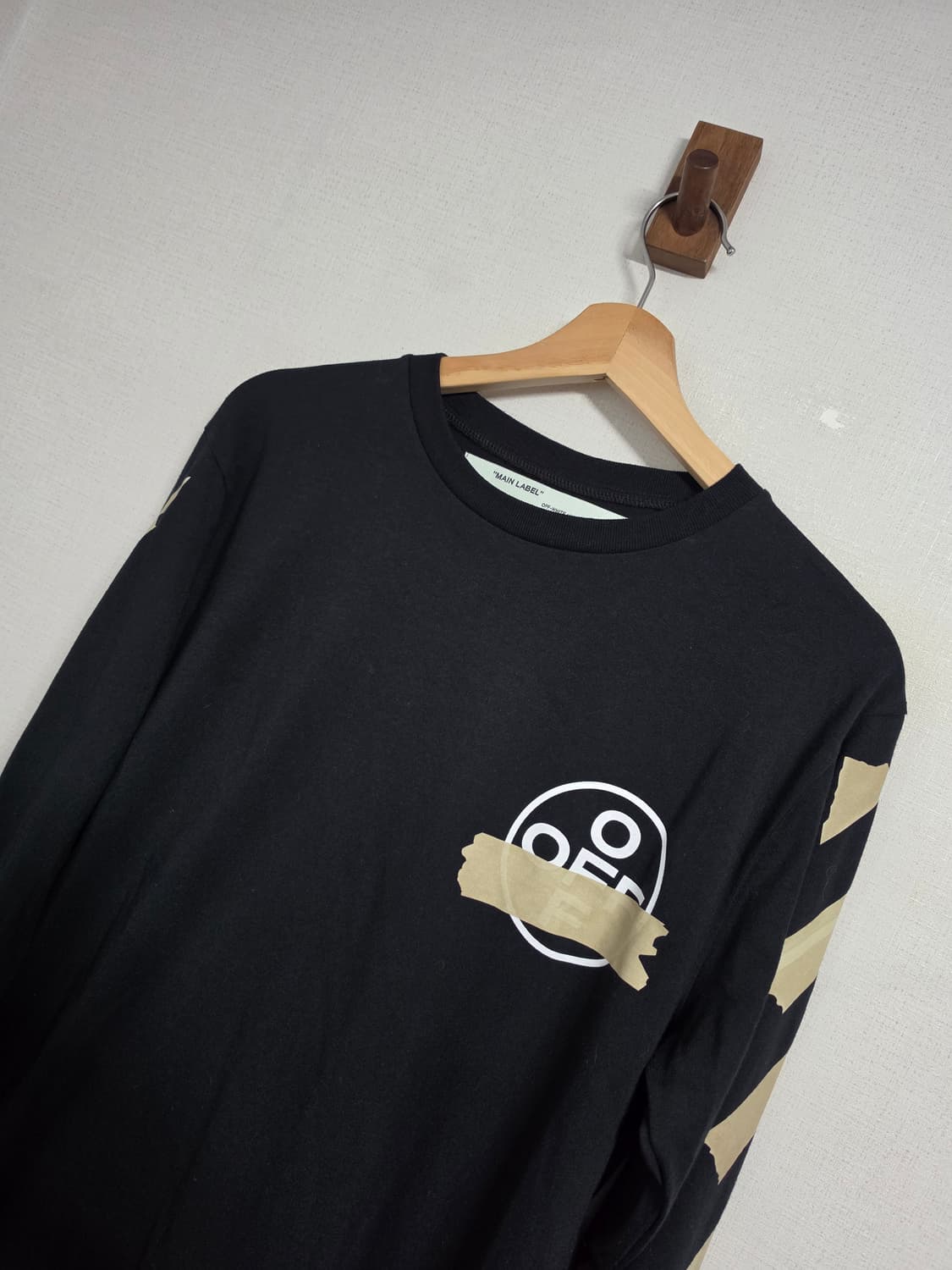 20SS 오프화이트  테이프 애로우 긴팔 티셔츠 M 상품이미지2