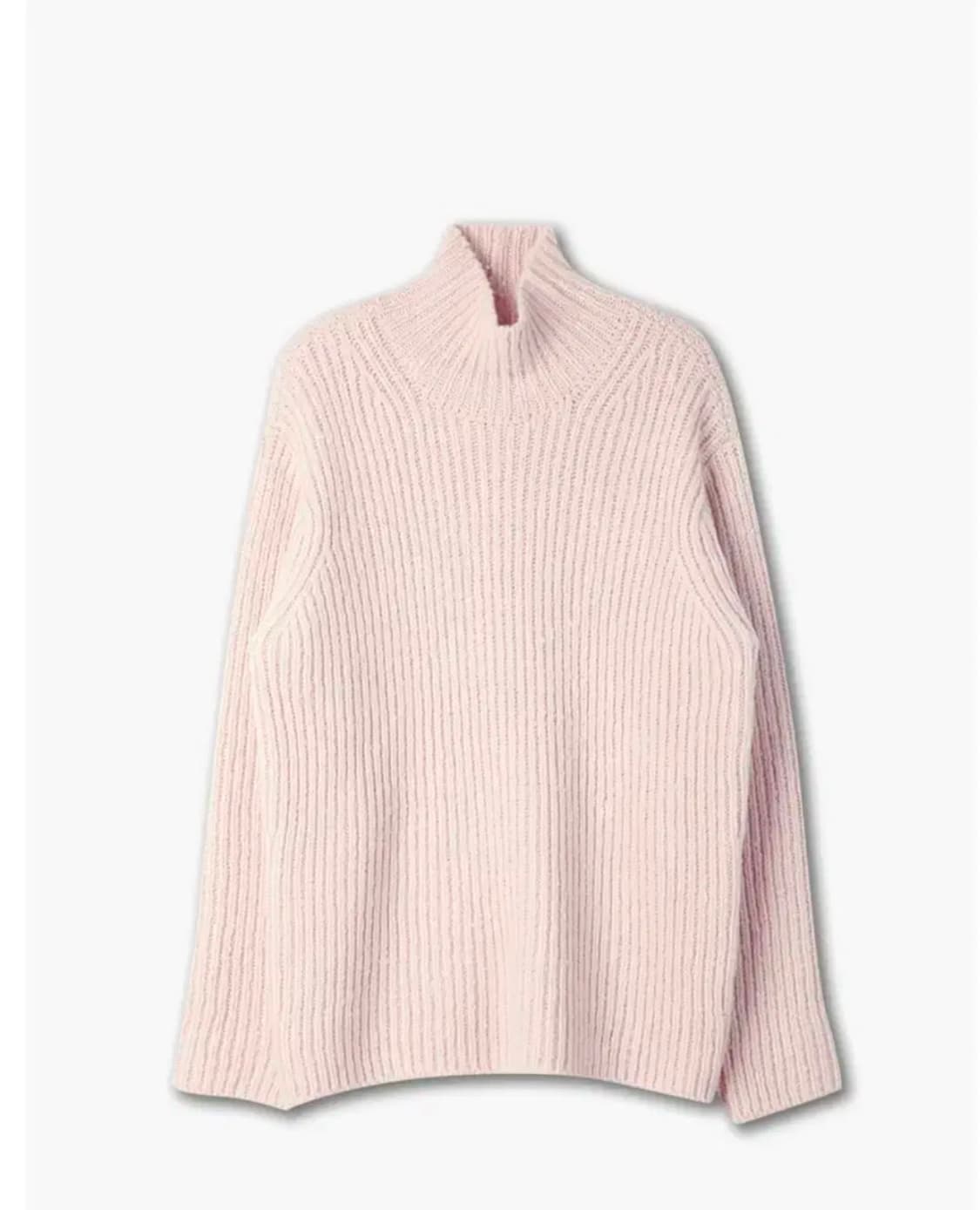 오라리 울 카멜 터틀 니트 라이트 핑크 3 상품이미지1