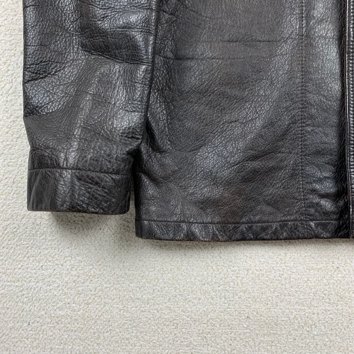 90's 올드갭 카우레더 카코트 자켓 다크브라운 상품이미지4