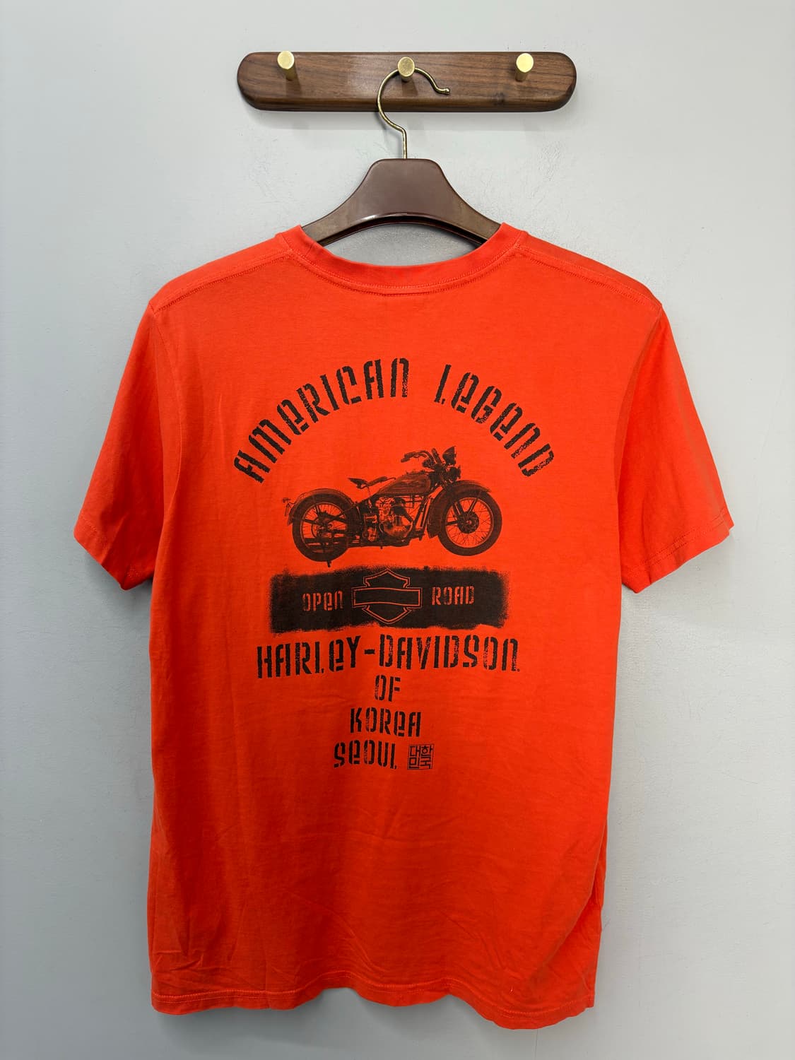 할리데이비슨 스컬 그래픽 오렌지 반팔 A3426 상품이미지5